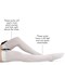 Bow Accent Thigh Highs - White Over the Knee High Stockings with Black Satin Ribbon Bow Accent for Women and Girls